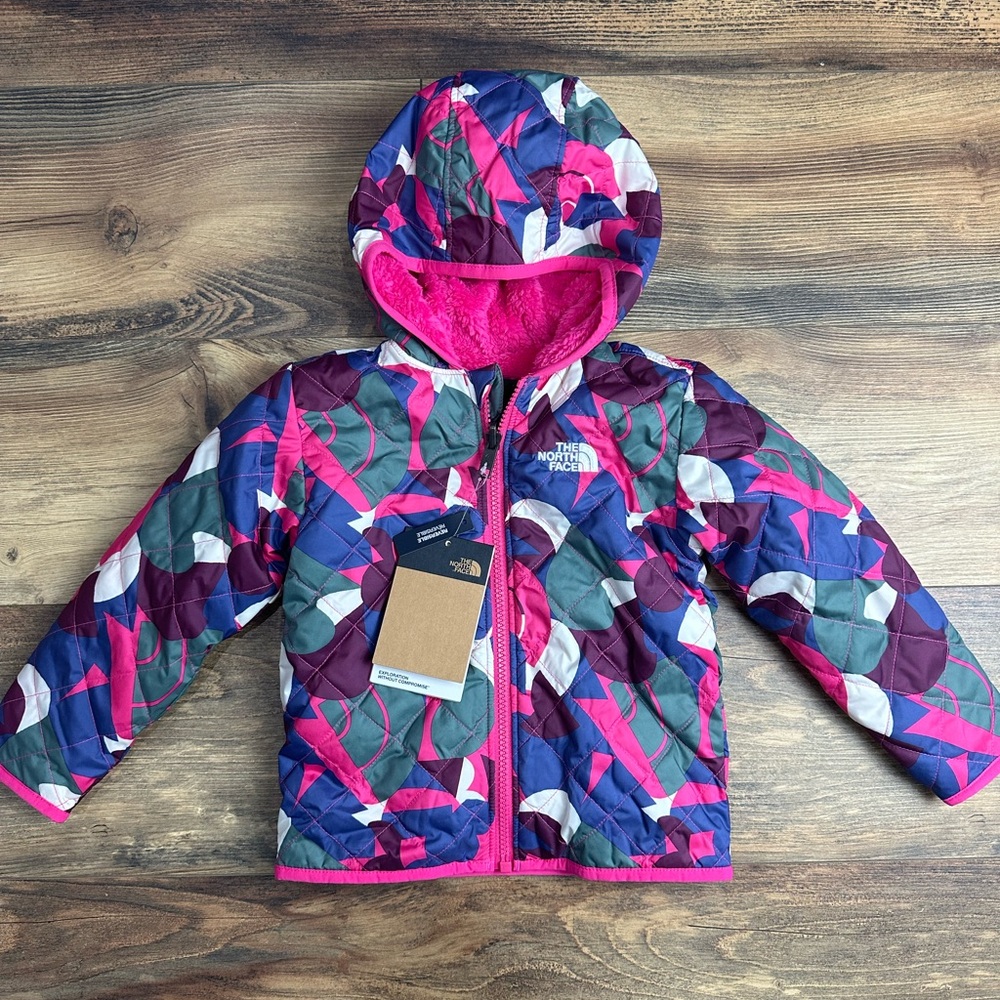 TNF Toddler Girl Reversible Insulated Coat - Picture 1 of 4